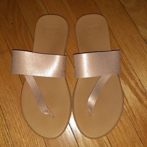 Reef Bounce Sol Cushion sandals rose gold womens sz 8